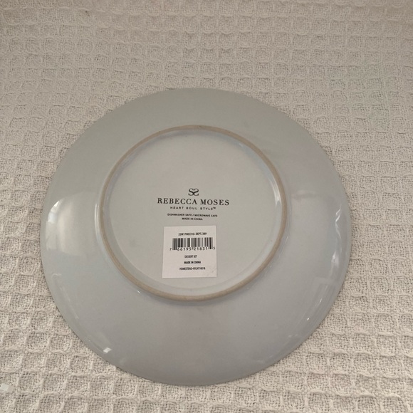 Rebecca Moses Black & White Silhouette Heart Soul Style Dessert Plates Set Of 4 - Picture 3 of 10